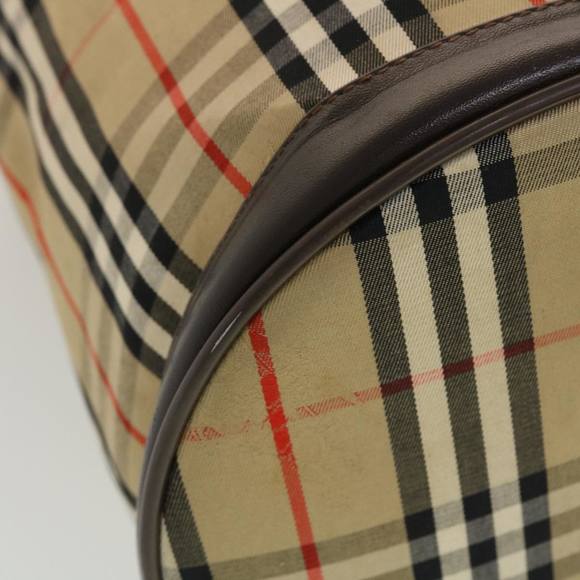 BURBERRYSs Nova Check Shoulder Bag Nylon Leather Beige Auth 44757 - Picture 14 of 16